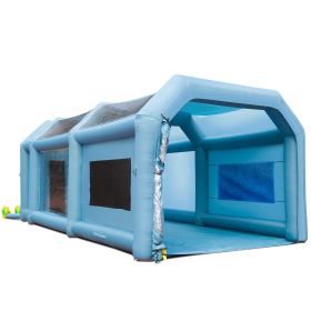 VEVOR Inflatable Paint Booth, 23x13x8.5ft Inflatable Spray Booth, High Powerful 480W+750W Blowers Spray Booth Tent