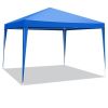 10'x10' Gazebo Waterproof Outdoor Canopy Patio Tent Party Tent for Wedding BBQ Cater, Blue