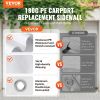 VEVOR Carport Replacement Canopy Cover Side Wall 10 x 20 ft, Garage Tent Shelter Tarp Heavy-Duty Waterproof & UV Protected