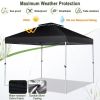 2-Tier 10 x 10 Feet Pop-up Canopy Tent with Wheeled Carry Bag