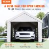 VEVOR Carport, Heavy Duty 10x20ft Car Canopy, Outdoor Garage Shelter with Removable Sidewalls, Roll-up Ventilated Windows & Doors