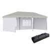 10' x 20' Pop Up Canopy party Tent with 4 Sidewalls , White-AS