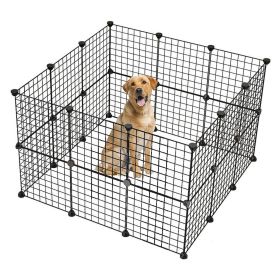 Pet Playpen, Small Animal Cage Indoor Portable Metal Wire Yard Fence for Small Animals, Guinea Pigs