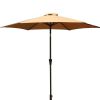 8.8 feet Outdoor Aluminum Patio Umbrella, Patio Umbrella, Market Umbrella with 42 Pound Square Resin Umbrella Base, Push Button Tilt and Crank lift