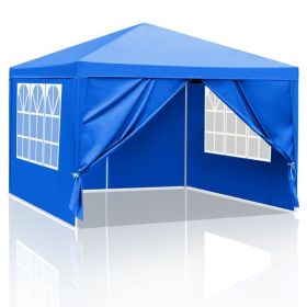 10'x10' Gazebo Waterproof Outdoor Canopy Patio Tent Party Tent for Wedding BBQ Cater, Blue