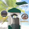 Outsunny Portable Shower Tent, Privacy Shelter, Camping Dressing Changing Tent Room with Solar Shower Bag, Floor and Carrying Bag, Green