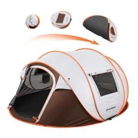 4-6 Persons White + Brown Pop-Up Boat Tent