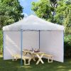 Party Tent Sidewall 2 pcs with Zipper PE White