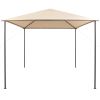 Gazebo Pavilion Tent Canopy 9.8'x9.8' Steel Beige