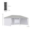 10' x 20' Pop Up Canopy party Tent with 4 Sidewalls , White-AS