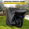 VEVOR Motorcycle Shelter Storage Waterproof Motorbike Storage Tent Oxford 600D Black Color Motorcycle Shelter Shed with TSA Code Lock & Carry Bag