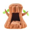 Tree Shaped Pet Cat Home Sleeping Bed Tree, Tent Home Pet Cat Dog Bed Semi-Closed Nest Cushion Tree Shape House Cave Cute Detachable Warm Cave