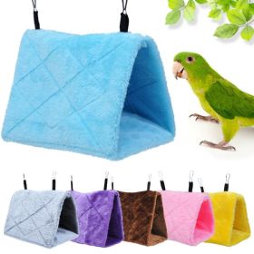 2pcs Pet Bird Parrot Cages Warm Bird Hammock Hanging Tent Bed for Bird Sleeping Bird Cage Decoration Accessories Bird House Bird Nest (Color: Gray, size: M)