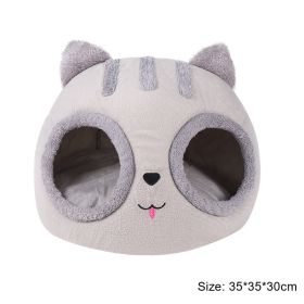 Soft Round Cat Deep Sleep Comfort In Winter Cat Bed Dog Iittle Mat Basket Small Cat Dog House Portable Pets Tent Cozy Cave Nest (Ships From: CN, Color: 35x35x30cm)