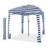 6 x 6 Feet Foldable Beach Cabana Tent with Carrying Bag and Detachable Sidewall