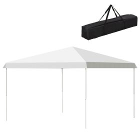 Outsunny 13' x 13' Pop Up Canopy Tent, Instant Sun Shelter, Tents for Parties, Height Adjustable, with Wheeled Carry Bag for Outdoor, Garden, Patio (Color: as Pic)