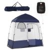 Outsunny Shower Tent, Pop Up Privacy Shelter for Camping, Dressing Changing Room, Portable Instant Outdoor Shower Tent Enclosure w/ 2 Rooms