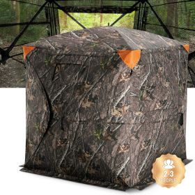 VEVOR Hunting Blind, 270° See Through Ground Blind, 2-3 Person Pop Up Deer Blind for Hunting with Carrying Bag, Portable Resilient Hunting Tent (Item Size: 58 in, Product Classification: Perspective Style)