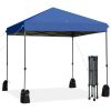 8 x 8 Feet Outdoor Pop-up Canopy Tent with Portable Roller Bag and Sand Bags