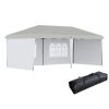 Outsunny 10' x 20' Pop Up Canopy Tent with 4 Sidewalls, Heavy Duty Tents for Parties, Outdoor Instant Gazebo with Carry Bag, for Outdoor, Garden