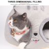 Soft Round Cat Deep Sleep Comfort In Winter Cat Bed Dog Iittle Mat Basket Small Cat Dog House Portable Pets Tent Cozy Cave Nest