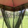 10x10 Outdoor Patio Gazebo Canopy Tent With Ventilated Double Roof And Mosquito net(Detachable Mesh Screen On All Sides); Suitable for Lawn;  Garden;