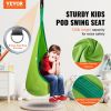 VEVOR Kids Pod Swing Seat, Hanging Hammock Chair with LED Lights Strings, Inflatable Cushion