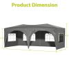 10 x 20 ft Heavy Duty Awning Canopy Pop Up Gazebo Marquee Party Wedding Event Tent with 6 Removable Sidewalls & Carry Bag