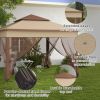 Outsunny 11' x 11' Pop Up Canopy, Outdoor Patio Gazebo Shelter with Removable Zipper Netting