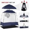 Outsunny Shower Tent, Pop Up Privacy Shelter for Camping, Dressing Changing Room, Portable Instant Outdoor Shower Tent Enclosure w/ 2 Rooms