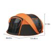 5-8 Person Black + Orange Pop-Up Camping Boat Tent