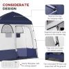 Outsunny Shower Tent, Pop Up Privacy Shelter for Camping, Dressing Changing Room, Portable Instant Outdoor Shower Tent Enclosure w/ 2 Rooms